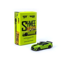 Truescale Miniatures Shelby GT500 Grabber Lime Green w/Black Top & Stripes Shmee150 Collection 1/64 Diecast Model Car by True Scale Miniatures & Tarmac Works MGT00271 (MGT00271-L)