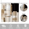 Black Brown Abstract Geometry Modern Tan Bathroom Shower Curtain Set