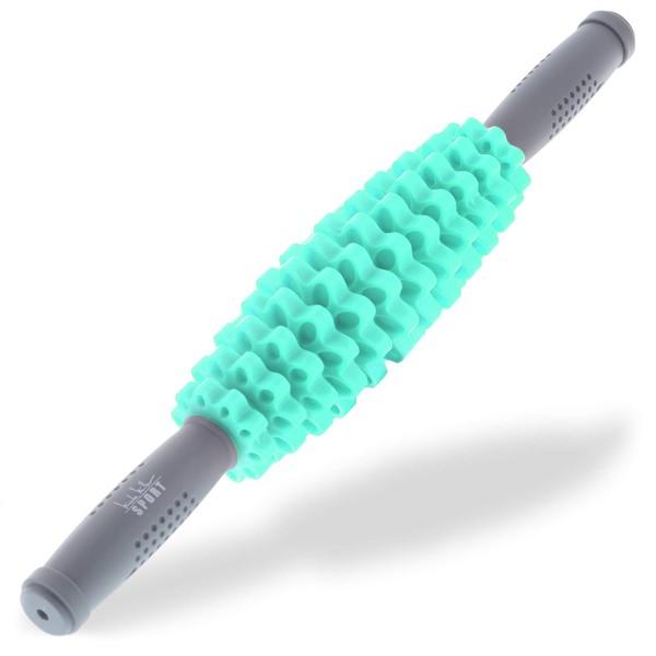 Nicole Miller Muscle Roller, 16.5" Body Massage Back Leg Muscle Roller Stick for Relief Muscle Soreness (Teal)