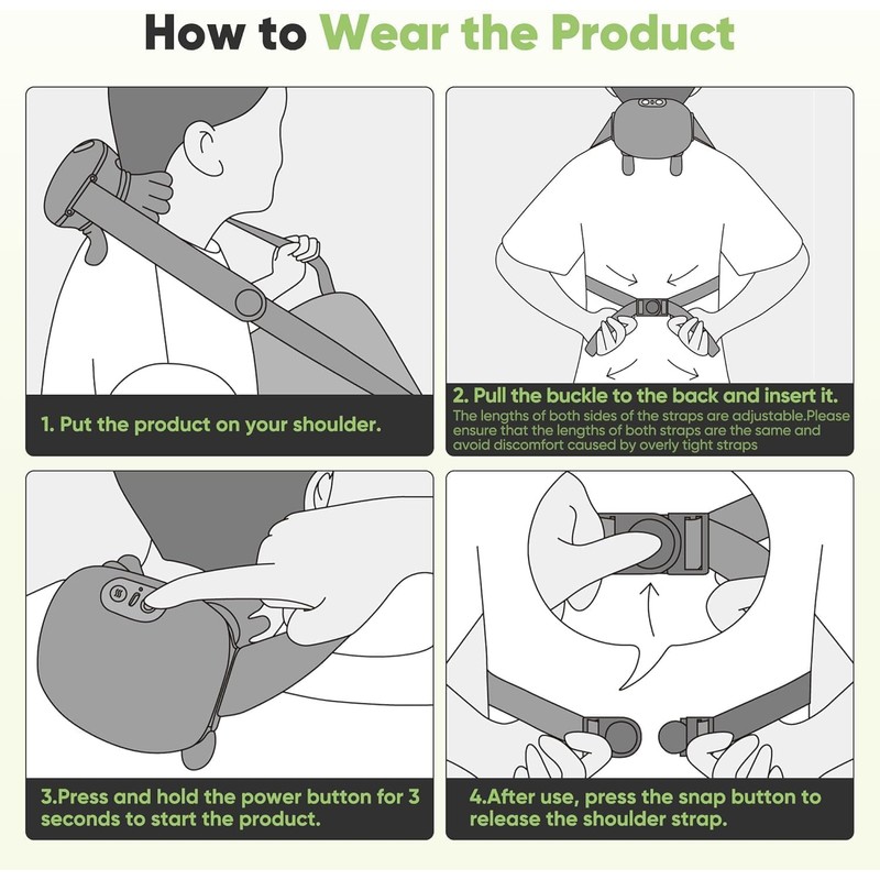 Neck and Shoulder Massager with Heat, Wireless 4D Shiatsu Neck