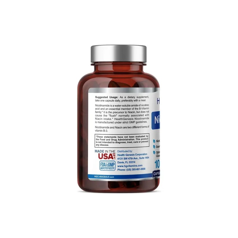 Nicotinamida 500 Mg Apoya La Salud De Las Células De