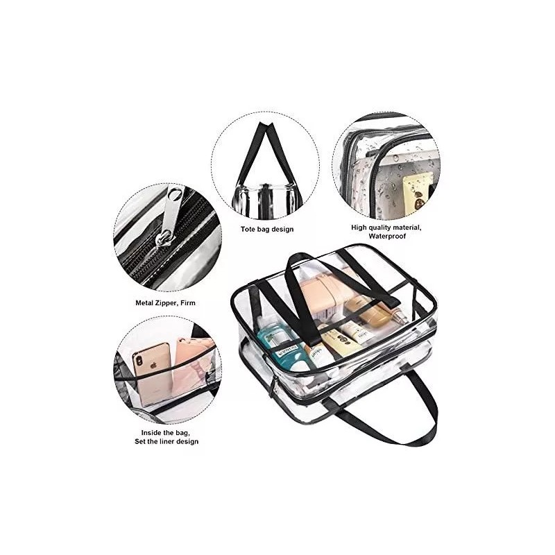 ONEGenug Neceser Transparente Onegenug, Bolsa De Cosméticos Gruesa Y
