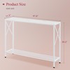 Tajsoon Console Table 41.8”, 2-Tier Entryway Table Narrow Sofa Table