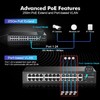 24 Port PoE Switch with 2 Gigabit Uplink, 100Mbps PoE+