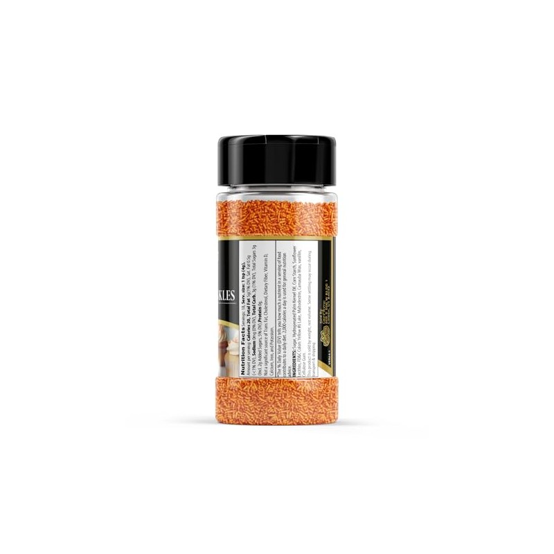GranAroma Orange Sprinkle, Decorative, Cakes & Cupcakes (2.6 Ounce)