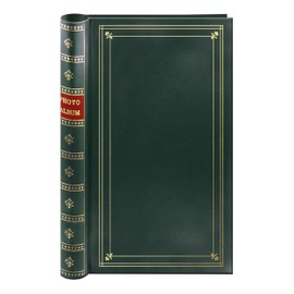 Spiral Bound Photo Album 300 Bi-Directional Memo Pockets Hold 4x6 Photos, Hunter Green