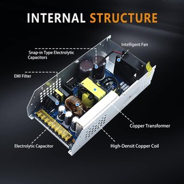 AC to DC Converter 60V 16A 1000W Power Supply,Universal SMPS 110V/120V/220V AC to DC Converter Power Supply Transformer Driver Adapter for CCTV,RV,Pump,LED Strip (DC60V-16A-1000W)
