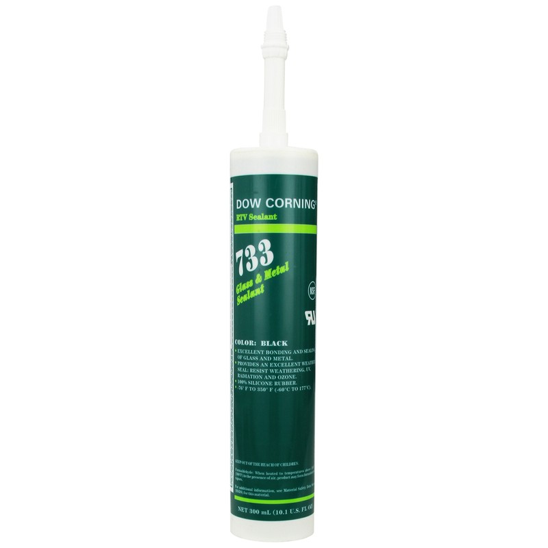 Dow Corning 2468344 733 Black Glass and Metal Sealant, -57