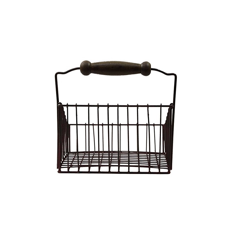 Treasure Gurus Rustic Metal Wire Storage Bin Basket Napkin Holder