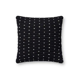 LOLOI PLL0118 Black 18'' x 18'' Cover Only Pillow