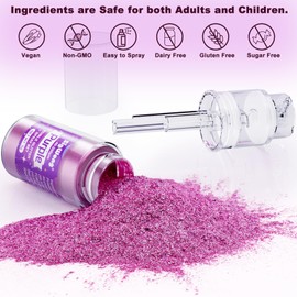 Edible Glitter Spray Set - 3 Color 100% Edible Glitter for Cakes, Cupcakes, Cake Pops, Drinks, Chocolate, Strawberries, Cookies, Food Grade Coloring Glitter, Blue, Purple, Green (5g/Bottle)