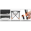 NOVSIGHT Portable Camping Table Adjust Height Folding BBQ Roll Up