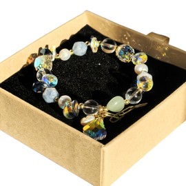 YADEZZN Glass Crystal Jade Bracelets, Mothers Day Gifts, Gifts for Women on Birthdays and Anniversaries, Dazzling Jewelry, Artificial Crystals