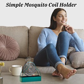 Mückenspirale Halter 2Pcs, Einfaches Eisen Mosquito Coil Halter Hängende Coil Weihrauchbrenner Halter für Home Garden Outdoor, mit Reinigungsbürste