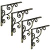 NACH Victorian Hammered Bronze Cast Iron Shelf Brackets 6 inch,