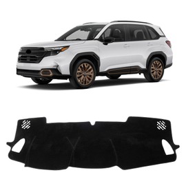 KUST Dash Cover for Subaru Forester 2025 2026 Left Hand Driving Polyester Non-Slip Dashboard Pad Carpet Interior Accessories for Forester Custom Dash Mat Dashboard Cover Mat Glare Black