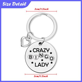 Bingo Gift Bingo Keychain Bingo Lovers Gift Funny Bingo Gifts for Bingo Players Bingo Game Jewelry Bingo Gambler Gift for Women Friends Coworker Casino Lovers Gift Christmas Birthday Gift