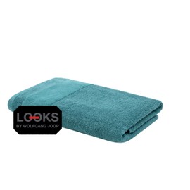 LOOKS By Wolfgang Joop Hand Towel, 50 x 100 cm, 100% Cotton, Hand Towel with Hanger and Embroidered Logo, Turquoise
