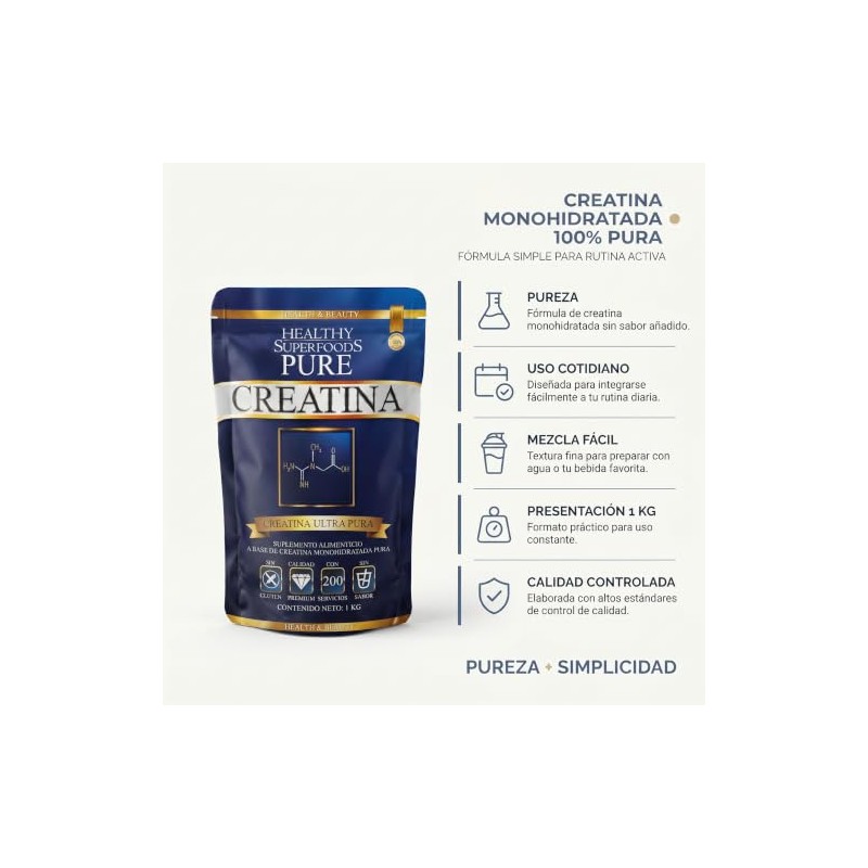 Creatina Ultra Pura 1kg 200 Servicios | CREATINA ULTRA PURA
