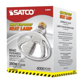 Satco Dimmable R40 Shatterproof Silver Light Bulbs 2 Count Pack 6000 Hours