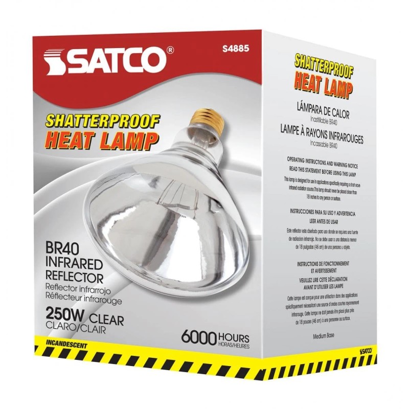 Satco Dimmable R40 Shatterproof Silver Light Bulbs 2 Count Pack