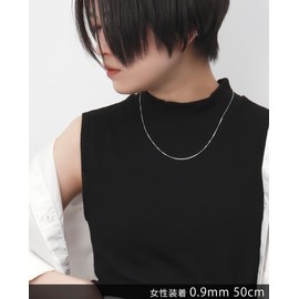 Shinjuku Gin no Kura Silver 925 Venetian Necklace, Chain, Width 0.04 inches (0.9 mm) 0.1 inches (2.5 mm), Length 15.0 inches (38 cm) 23.6 inches (60 cm),