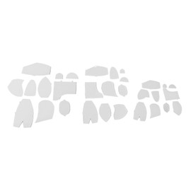 Generic 30 Pcs Memory Bear Acrylic Template Ruler Set, Sewing Patterns for Beginners, Preserve Childhood Memories, Easy to Use, Meaningful Craft Activity