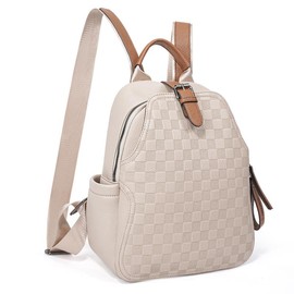 HKCLUF CN5037 Small Backpack Purse for Women Anti Theft Backpack Multipurpose Design Handbag Ladies Shoulder Bags Travel Backpack Outdoorfun dealsforyoudays  TikTokShopBacktoSchool:_Apricot color