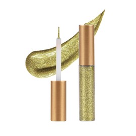 Apooliy Liquid Glitter Eyeliner, Metallic Shimmering Long Lasting Eyeshadow with Sparkling Intense Colourful Gel Liner Pen