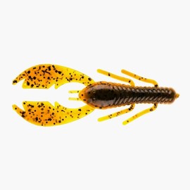 NetBait Paca Slim Soft Plastic Crawfish Lure Bass Fishing Bait, Alabama Flare, 3.5"
