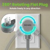 GEARit 360 Rotating Flat Plug Extension Cord with 3 Outlets