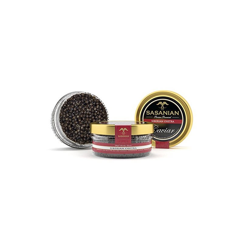 OVERNIGHT GUARANTEED! Fresh Farmed Siberian Sturgeon Osetra Caviar 2 oz