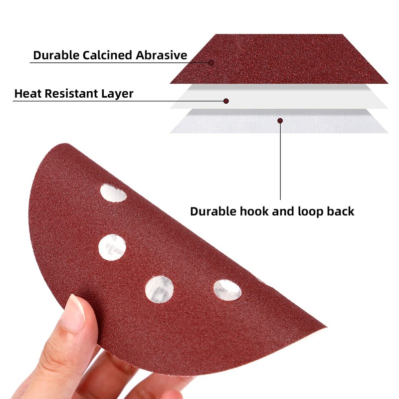 125mm Sanding Discs 8-Holes Aluminum Oxide Sandpaper for Woodworking with