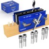 BLEKOO Self Centering Doweling Jig Kit, Drill Jig For Straight