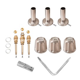 SENTO Bathtub and Shower 3 Handle Tub Trim Set For Gerber Faucets Bathtub Shower, Easy Installation, Heavy Duty Metal, Satin Nickel