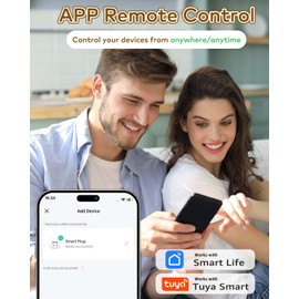 NineLeaf WiFi Smart Plug with Remote,Wireless Remote Outlet w Decor Switch, Voice Control,Timer,Compatible with Alexa,Google Home via Tuya,No Hub Needed, Programmable,TUV FCC(2.4G)