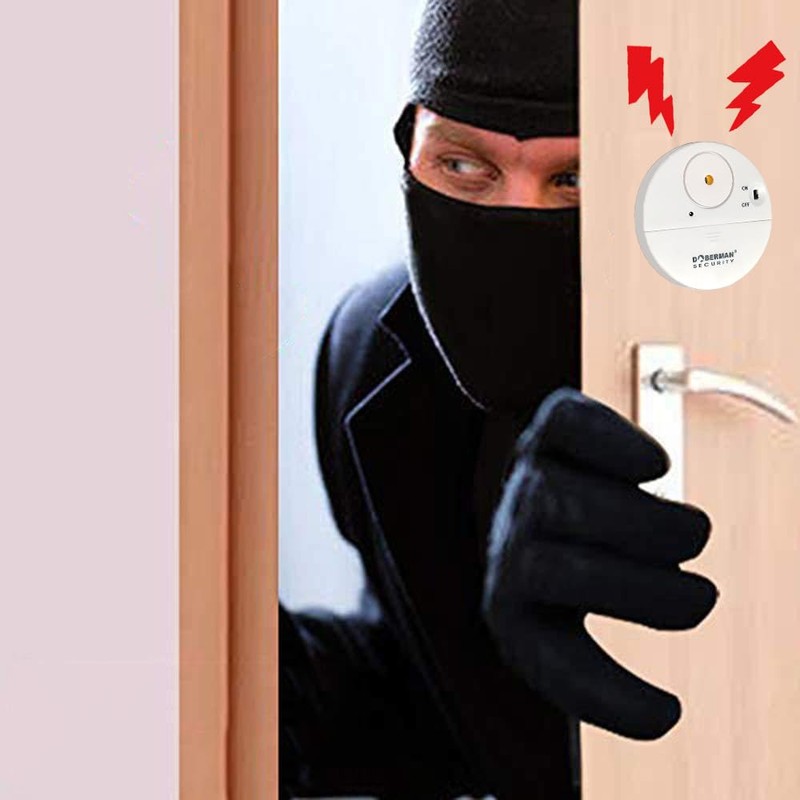 WOWSEA DOBERMAN SECURITY Ultra-Slim Window Alarm - Loud 100dB Alarm