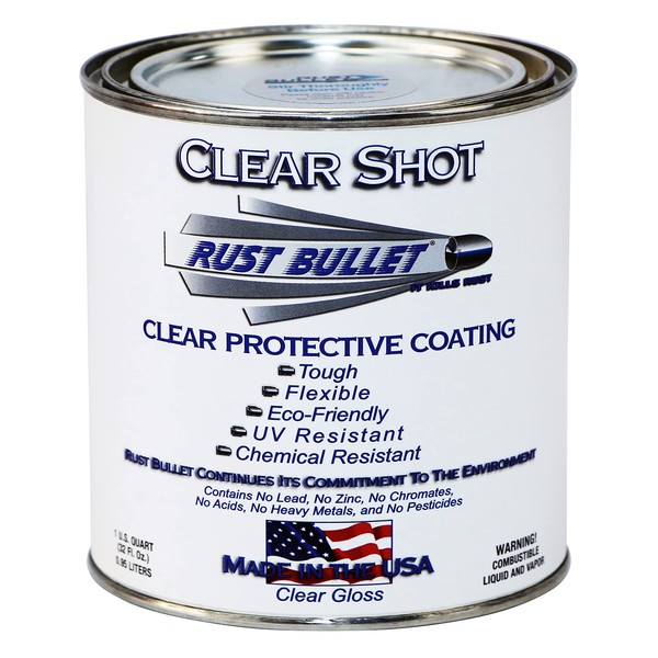 RUST BULLET Clear Shot Quart – Clear Coat for Automotive,