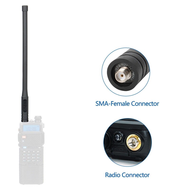 Walkie Talkie Tactical Antenna High Gain SMA Female Dual Band