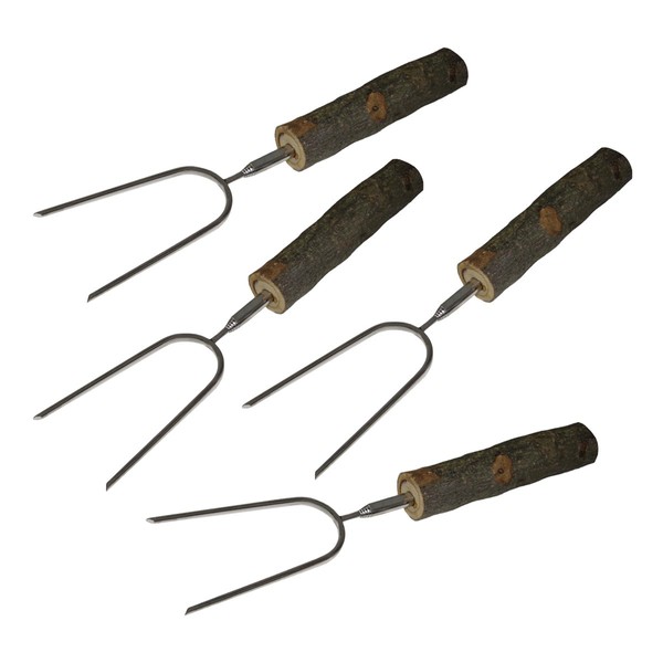 Grip Tree Bark Telescopic Camping Fork (4 pack) - Extends