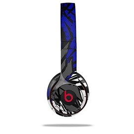 WraptorSkinz Skin Compatible with Beats Solo 4, Solo 3 and Solo 2 Wireless Headphones - Baja 0040 Blue Royal - Decal Vinyl Wrap (Headphones NOT Included)