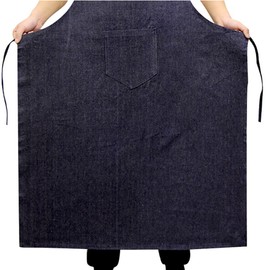 SEIWEI Denim Work Apron, Unisex Denim Apron Workwear, Multifunctional Kitchen Apron with Pockets for DIY, Carpenters, Chef (70x100CM)