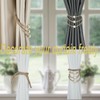 BEL AVENIR Magnetic Curtain Tiebacks, Jute Curtain Tie Backs for