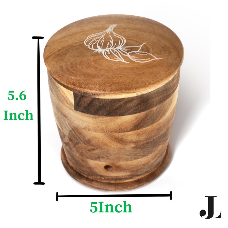Jean Lemond Introducing The Always Fresh Acacia Garlic Keeper For