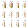 Long Square Press On Nails St.Patrick’s Day Fake Nails Green