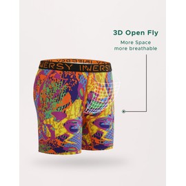 INNERSY Underwear for Boys Comfortable Quick Dry Boxer Briefs 2 Packs（Graffiti Art,Large）