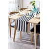 BOXAN Classic Black and White Striped Table Runner, Modern Stripes