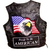 Roger Enterprises Leather Vest Bald Eagle Patch Proud to be