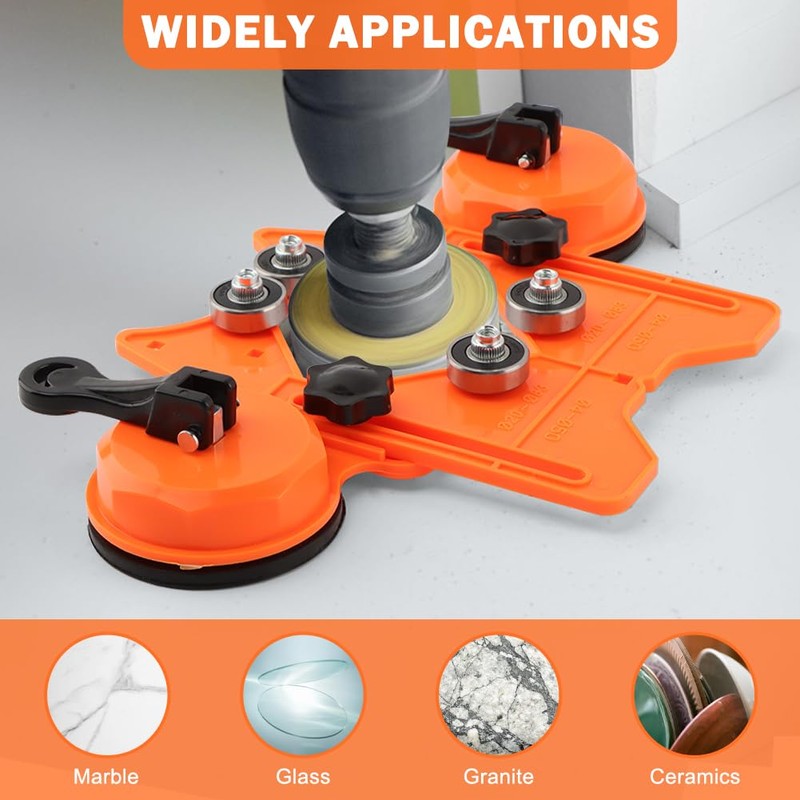 Drill Bit Hole Saw Guide, 4-84mm Portable Glass Tiles Drill