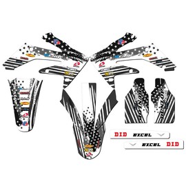 Senge Graphics Inc 2004-2005 CRF 250 R MERICA Grey Senge Graphics Kit Compatible with Honda - Base Kit, 18/21